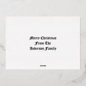 met Holly Kerstmis Folie Feestdagenkaart (Achterkant)