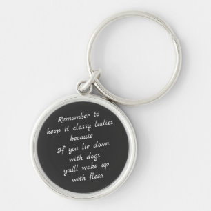 Met honden slapen, wakker worden met vlooien sleutelhanger