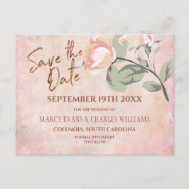 Met honing geglazuurde bloemige Save the Date Briefkaart