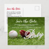 Met honkbal, knuppel, knuppel en handschoen kun je briefkaart (Voorkant / Achterkant)