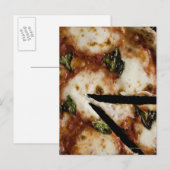 met hout gestookte kaas pizza briefkaart (Voorkant / Achterkant)