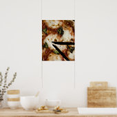 met hout gestookte kaas pizza poster (Keuken)