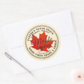 Met hout gestookte mansiroop etiket met rood mange (Envelop)