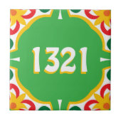 Met huisnummer Azulejos, decoratief patroon, Tegeltje (Voorkant)