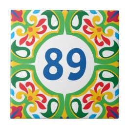 Met huisnummer Azulejos, decoratief patroon, Tegeltje