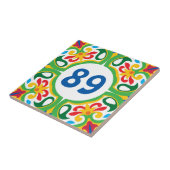 Met huisnummer Azulejos, decoratief patroon, Tegeltje (Zijkant)