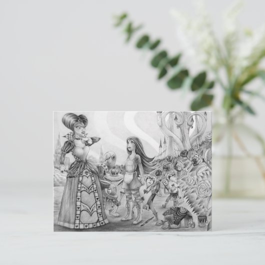 "Met hun hoofd!" Briefkaart (Staand voorkant)