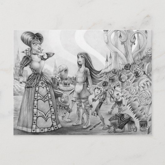 "Met hun hoofd!" Briefkaart (Voorkant)