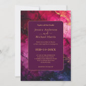 Met huwelijksdetails Celestial Elegance Kaart (Voorkant)