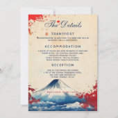 Met huwelijksdetails Japanse Harmonie met Fuji Kaart (Achterkant)