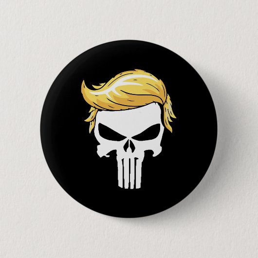 Met iconische Trump Hair President Supporter Ronde Button 5,7 Cm (Voorkant)