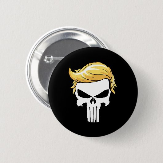 Met iconische Trump Hair President Supporter Ronde Button 5,7 Cm (Voorkant /achterkant)