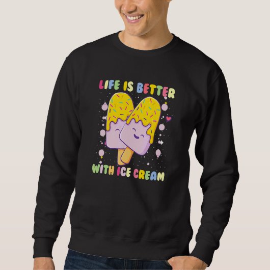 Met Ijs Retro Dessert Trui (Voorkant)