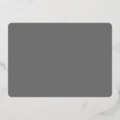 Met in de hoofdrol Grey Wedding Real Folie Uitnodiging (Achterkant)