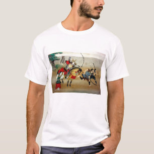 Met infanterie valt Samurai de horseback aan T-shirt