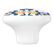 Met initiaal 💛 blauw 💙 geel Azulejos Keramische Knop (Zijkant)