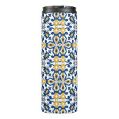 Met initiaal 💛 blauw 💙 geel Azulejos Thermosbeker (Achterkant)