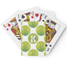 Met initiaal / naam Lime groene pickleballs patroo