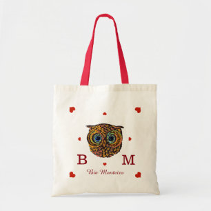met initialen en op maat gemaakte naam tote bag