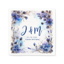 💍Met initialen Korenbloemen en Lavendel Elegantie