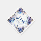 💍Met initialen Korenbloemen en Lavendel Elegantie Servet (Hoek)