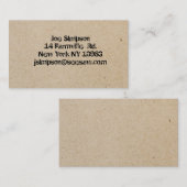 met inkt gestempelde visitekaartjes (Voorkant / Achterkant)