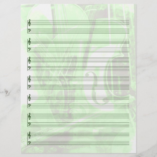 Met instrumenten gewaardeerd personeelsdocument in (Voorkant)