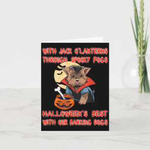 Met Jack O Lanterns Door Griezelige Nevels Grappig Kaart