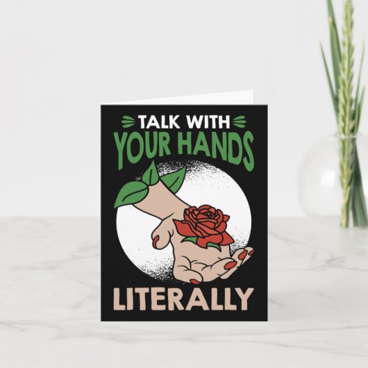 Met je handen letterlijk Amerikaanse gebarentaal Kaart (Voorkant)