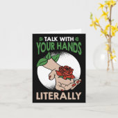 Met je handen letterlijk Amerikaanse gebarentaal Kaart (Gele Bloem)