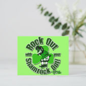Met je Shamrock uit! Briefkaart (Staand voorkant)