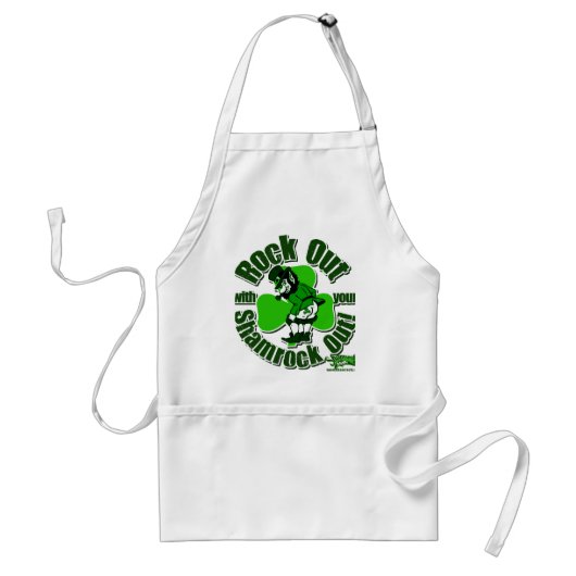 Met je Shamrock uit! Standaard Schort (Voorkant)
