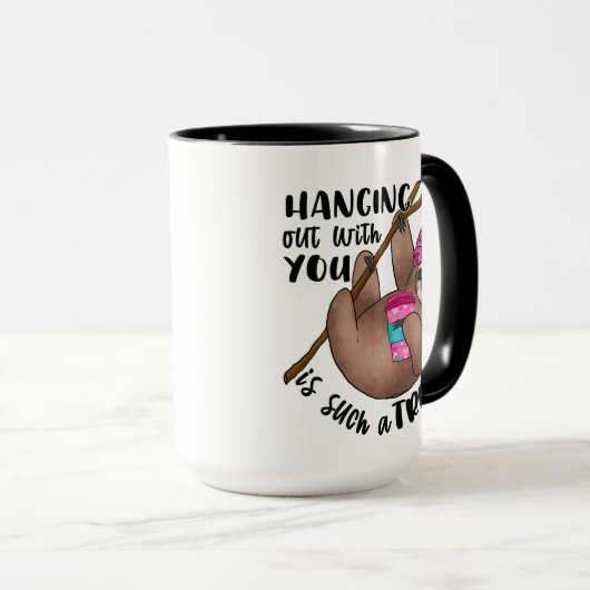 Met je Valentijnsdag van Sloth Funny Mok (Voorkant rechts)