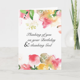 “Met je verjaardag denk ik aan je” Wenskaart Notitiekaartje