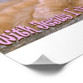 Met JESUS heb ik een licentie. Poster (Hoek)