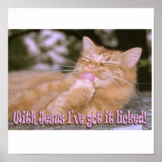 Met JESUS heb ik een licentie. Poster (Voorkant)