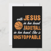 met jesus in haar hart basketbal t-shirts (Voorkant)