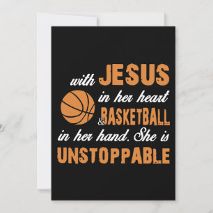 met jesus in haar hart basketbal t-shirts