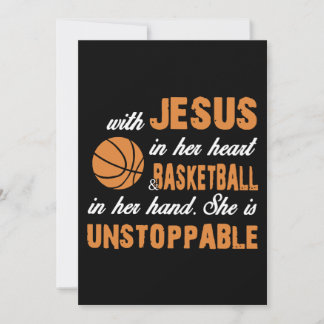met jesus in haar hart basketbal t-shirts