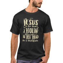 Met Jesus in haar hart een viool Christelijke musi