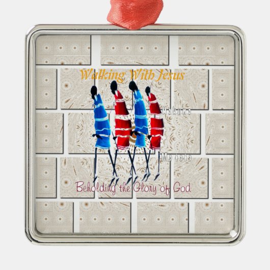 Met Jezus Hakuna Matata Geïnspireerde Beautifu Metalen Ornament (Voorkant)