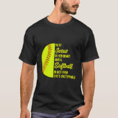 Met Jezus in haar hart is ze onstuitbaar softbal T-shirt (Voorkant)