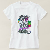 Met Jezus in het hart geladen thee in haar hand T-shirt (Design voorkant)