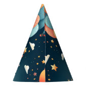 Met joint beer Hete Luchtballon Twins 1e Verjaarda Feesthoedjes (Achterkant)