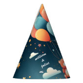 Met joint beer Hete Luchtballon Twins 1e Verjaarda Feesthoedjes (Links)