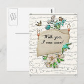 Met jou kan ik zand briefkaart (Voorkant / Achterkant)