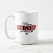 Met jou papa | Klassieke witte mok (Links)