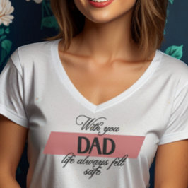 Met jou papa | Vrouwen V-hals T-shirt