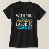 Met jou van werk naar liefde t-shirt (Design voorkant)