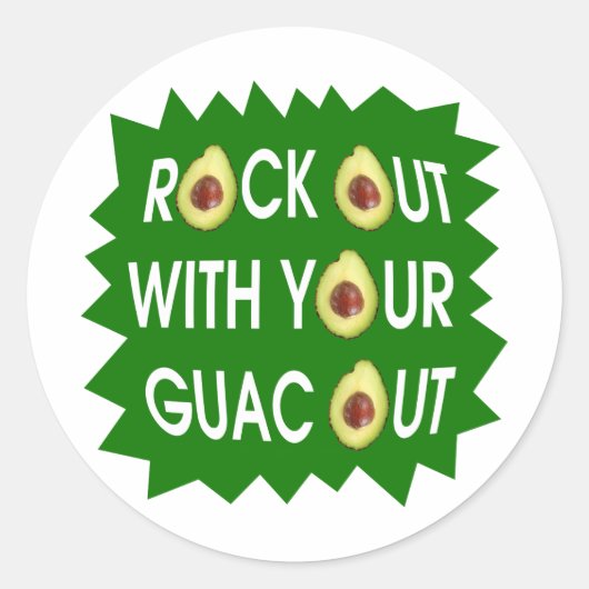 Met jouw Guac uit Ronde Sticker (Voorkant)